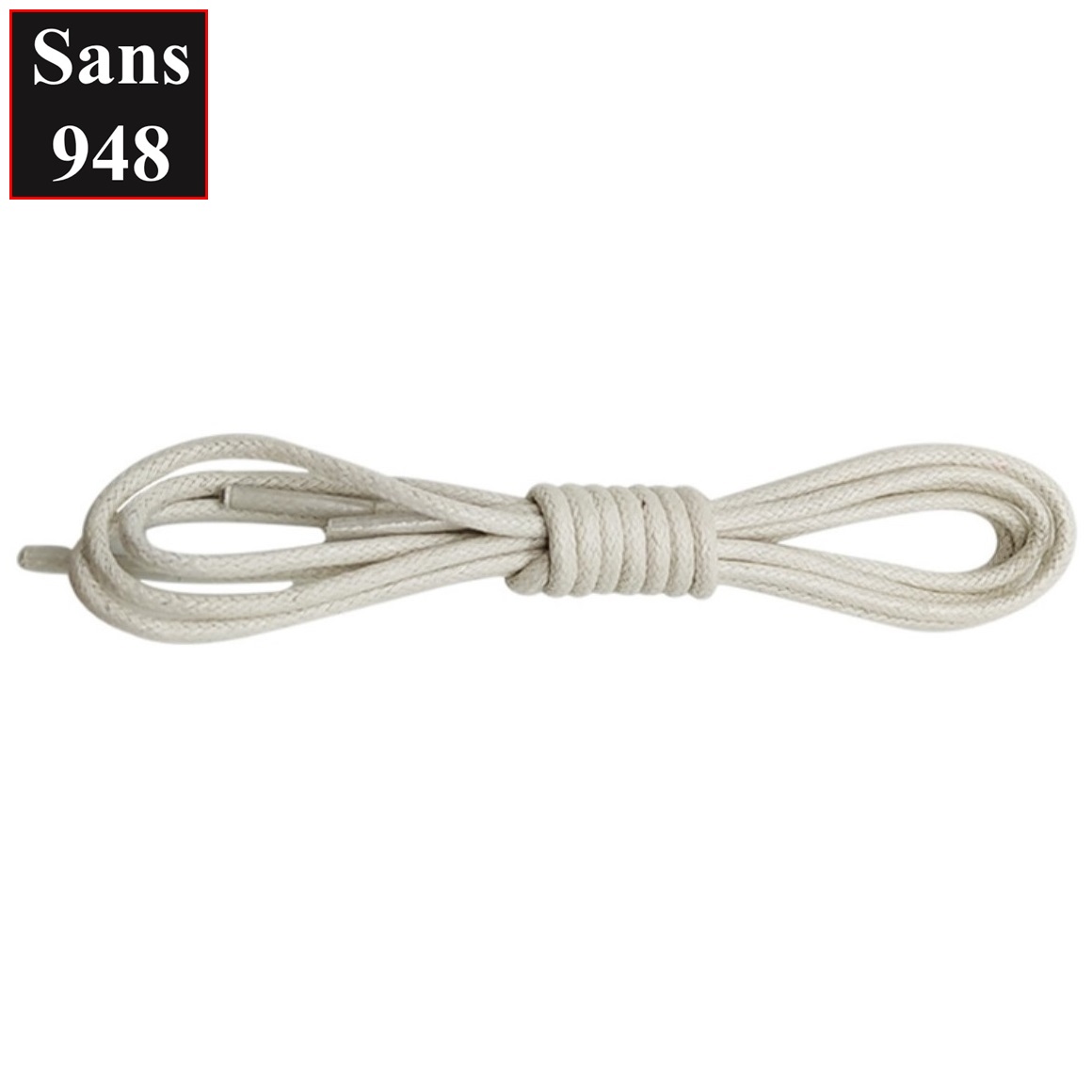 Dây giày boot đùi gối siêu dài tròn Sans948 2m 3m 4m 5m rộng 3mm cotton dù phủ sáp đen trắng be cột buộc cao cổ bốt