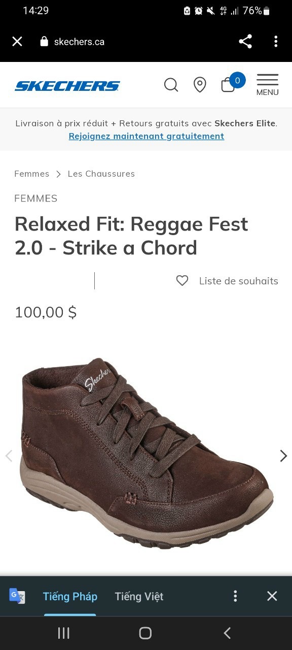 Giày boot Skeschers nữ mùa đông cổ thấp