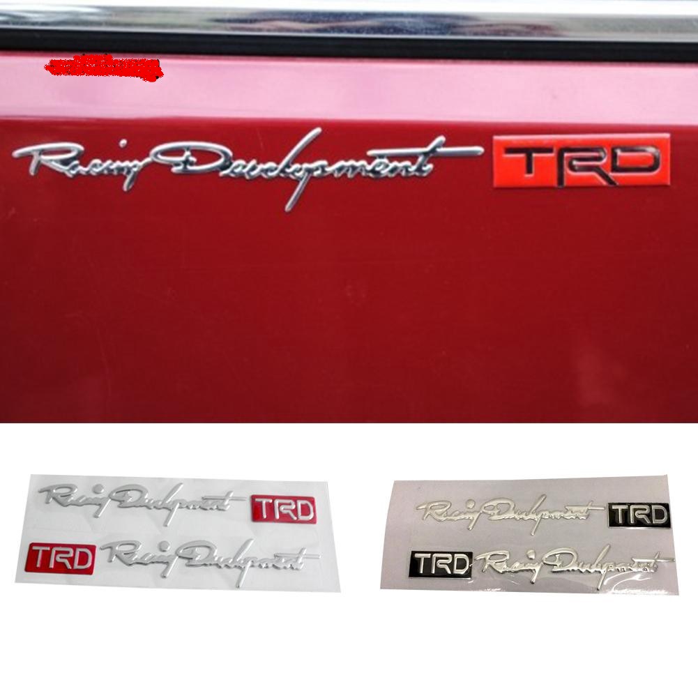 Set of 2 3D Racing Development Trd Embossed Stickers for Cars and Motorbikes
