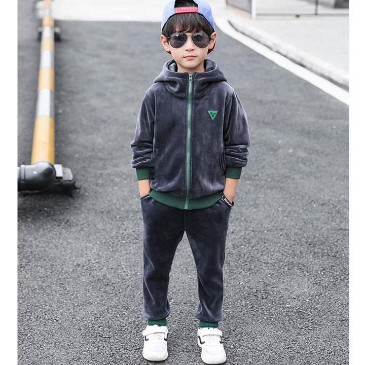Set Bộ quần áo nhung giữ ấm trẻ em TE03