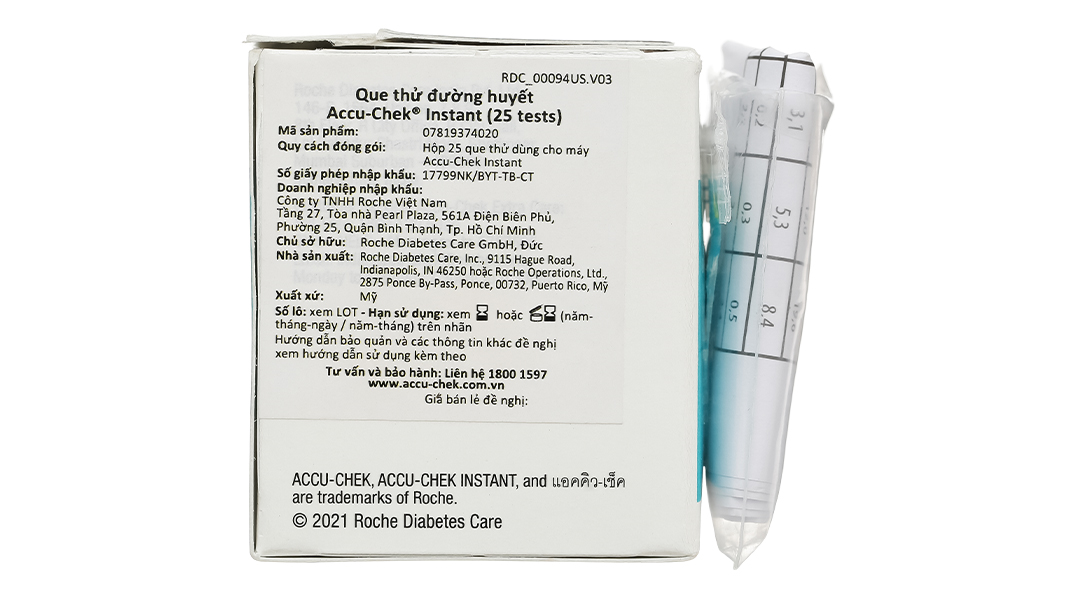 [SALE] Que thử đường huyết Accu-Chek Instant (50 que test)