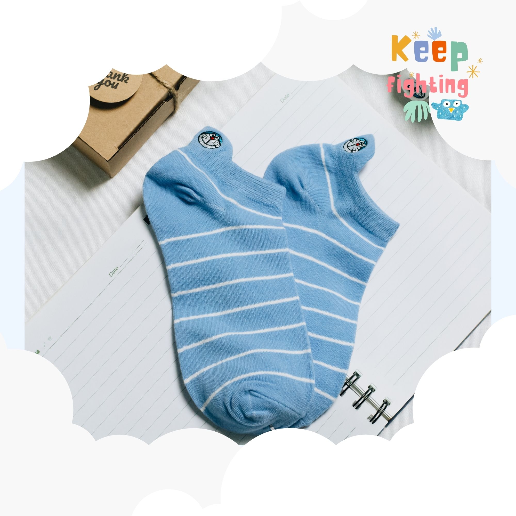 TẤT VỚ CỔ NGẮN DORAEMON UNISEX