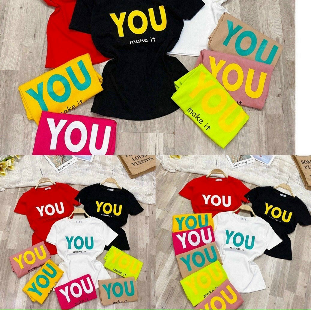 Áo thun borip in hình chữ you cực chất ttsla0393