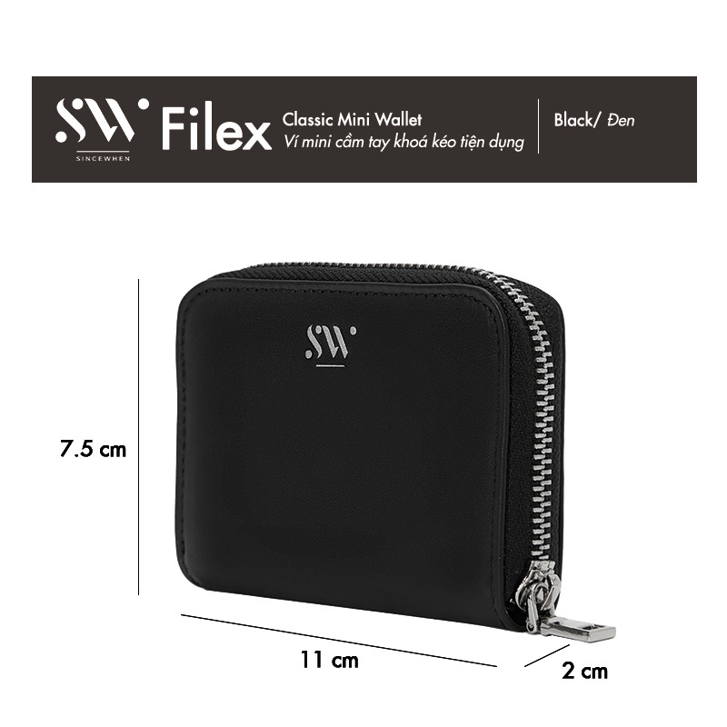 Ví ngắn Sincewhen FILEX khoá kéo (Classic Mini Wallet)