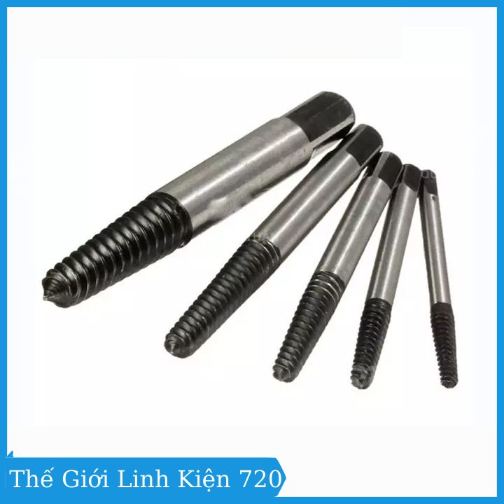 Bộ tháo bu lông Ốc vít-5 mũi (tháo khoét ốc gẫy trờn ren )