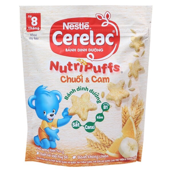 Bánh ăn dặm Nestlé Cerelac Nutripuffs (50g)