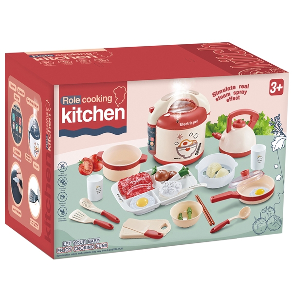 Bộ hộp dụng cụ nhà bếp h346a - 30 món - màu hồng