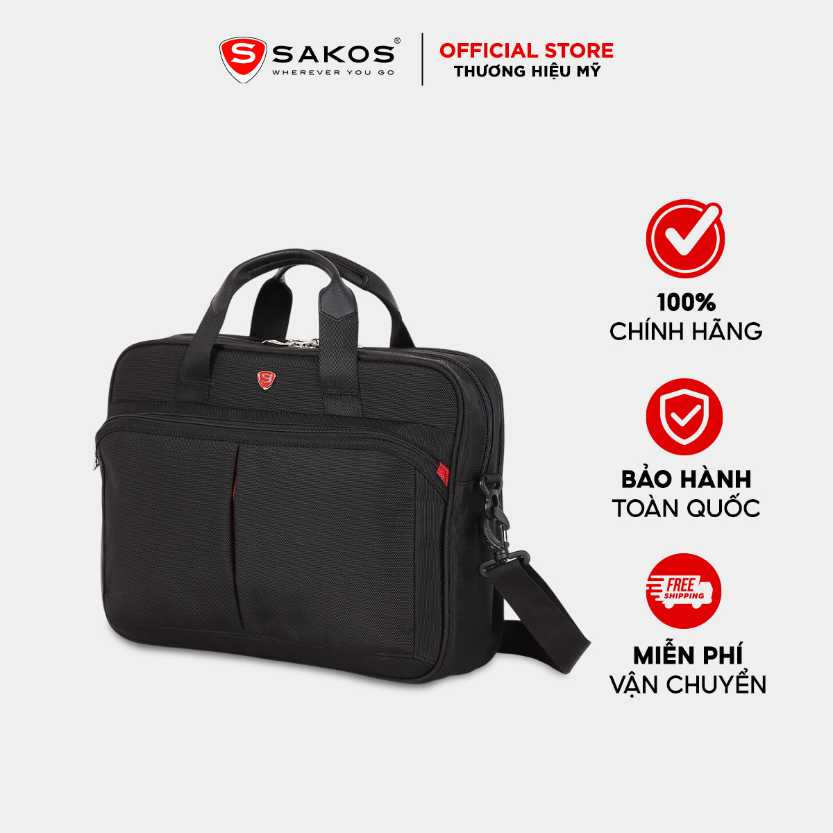 Cặp laptop Sakos Wisdom 19