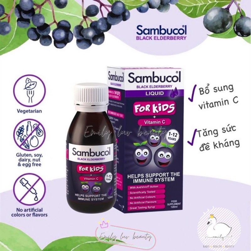 Siro Sambucol tăng đề kháng cho bé