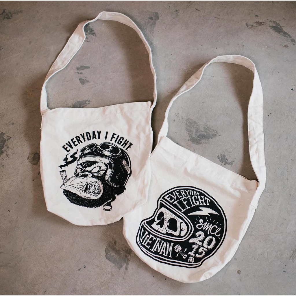 Túi Tote Gori bag - Gori Khỉ - Trắng