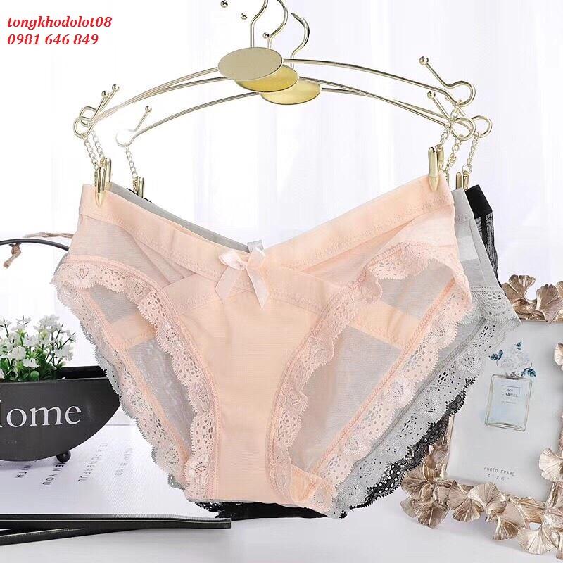 Quần lót ren lưới lụa cạp chéo 5779
