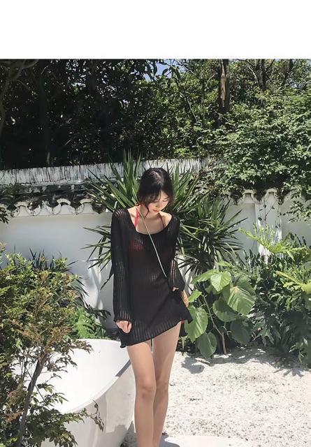 Áo choàng đi biển trễ vai form oversize sành điệu đủ màu