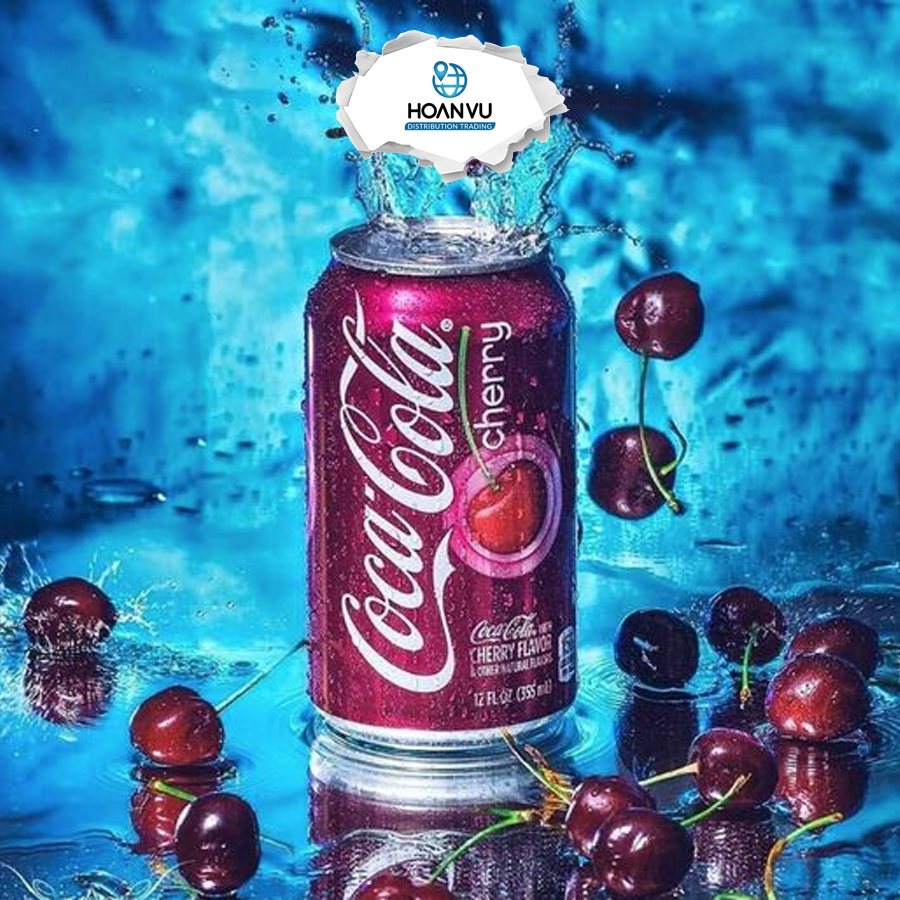 Thùng 12 Lon Nước Ngọt Coca-Cola Cherry (355ml) 06/2024
