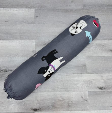 Vỏ gối ôm Cotton Poly họa tiết 35x100cm[chó ghi]