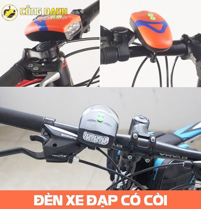 Đèn chiếu sáng dành cho xe đạp có còi