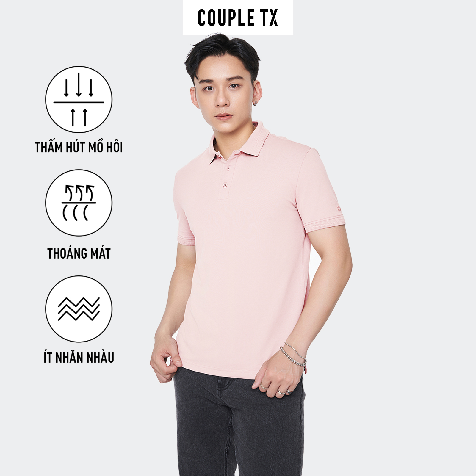 Men's Polo Shirt Couple Tx - Turn-Down Collar T-Shirt, High Quality Cotton, Elegant, Luxurious, Polite Basic Regular Fitt Mpo 1351