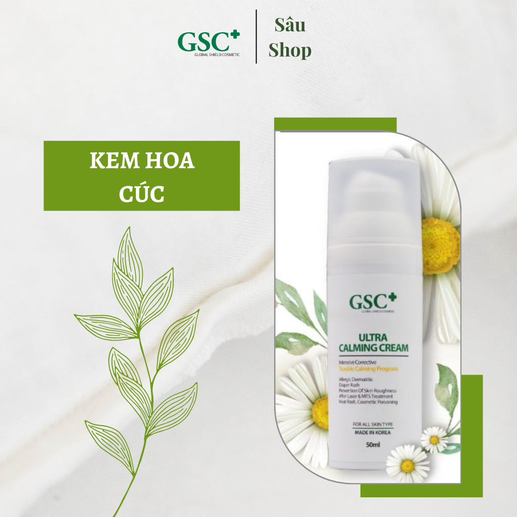Kem hoa cúc phục hồi da tái tạo làn da GSC Ultra Calming Cream 50ml
