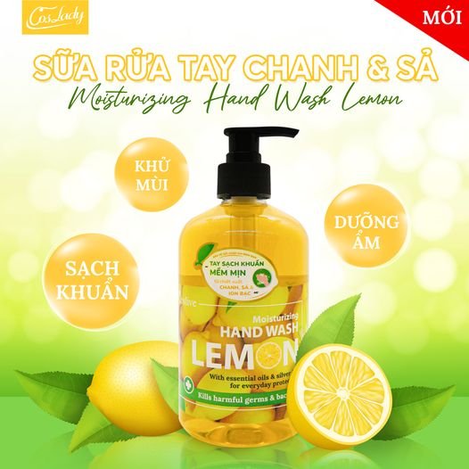 Combo 5 chai Sữa rủa tay tinh chất chanh & sã 500ml
