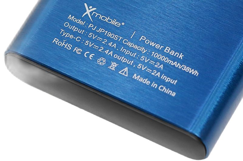JP190ST (tặng kèm cáp sạc) Pin sạc dự phòng Polymer 10.000mAh Type C Xmobile
