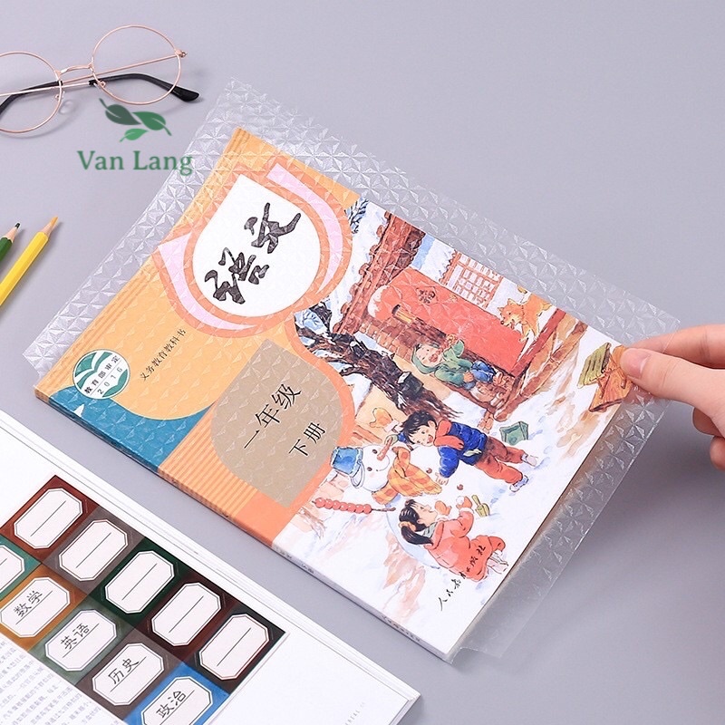 10 tờ bọc sách vở decal trong suốt cho bé size 30cm x 43cm