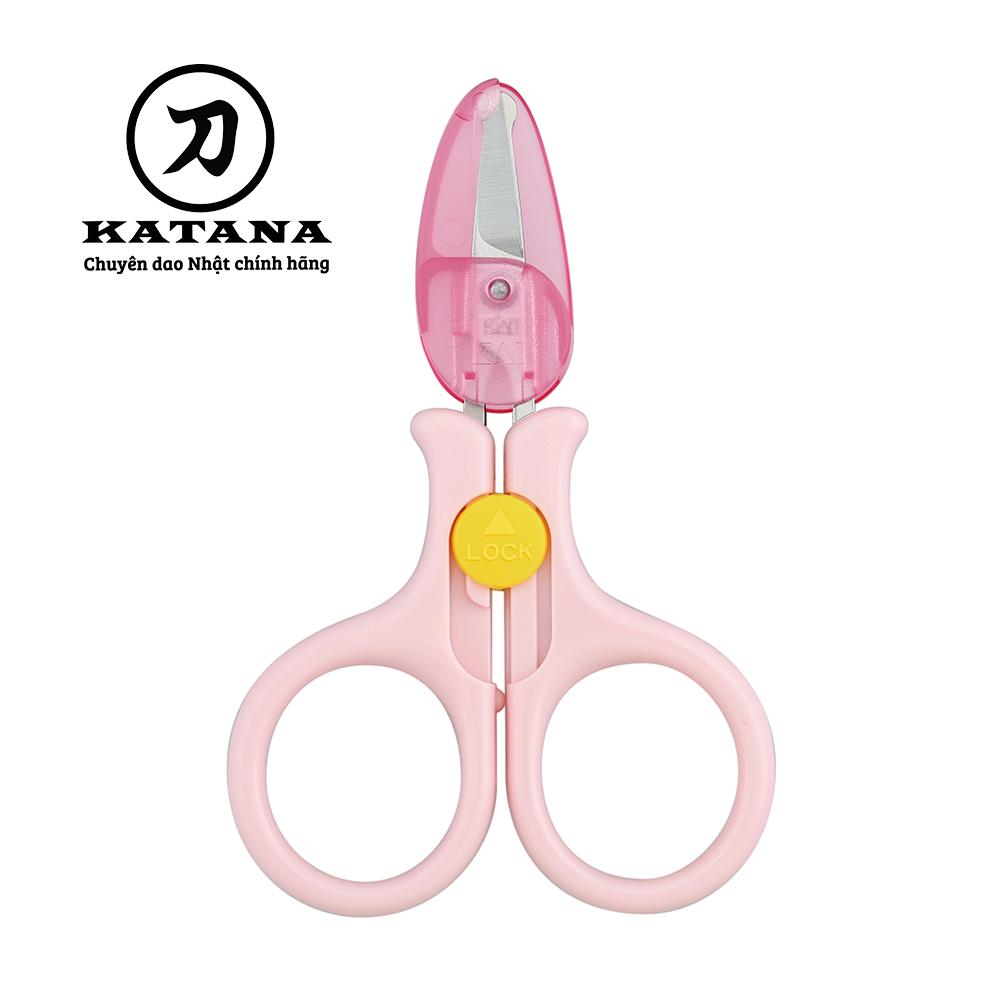 Kéo cắt móng tay cao cấp Nhật trẻ em KAI KF0113 (màu hồng)