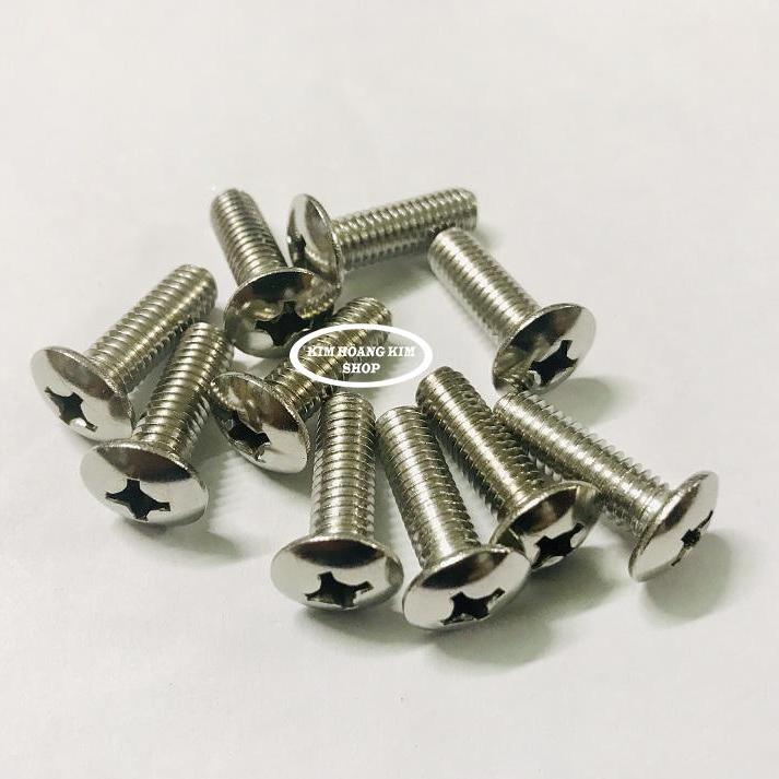 10 con Ốc ( INOX 100%) gắn dàn áo Các Loại Xe Máy (răng nhiễn)