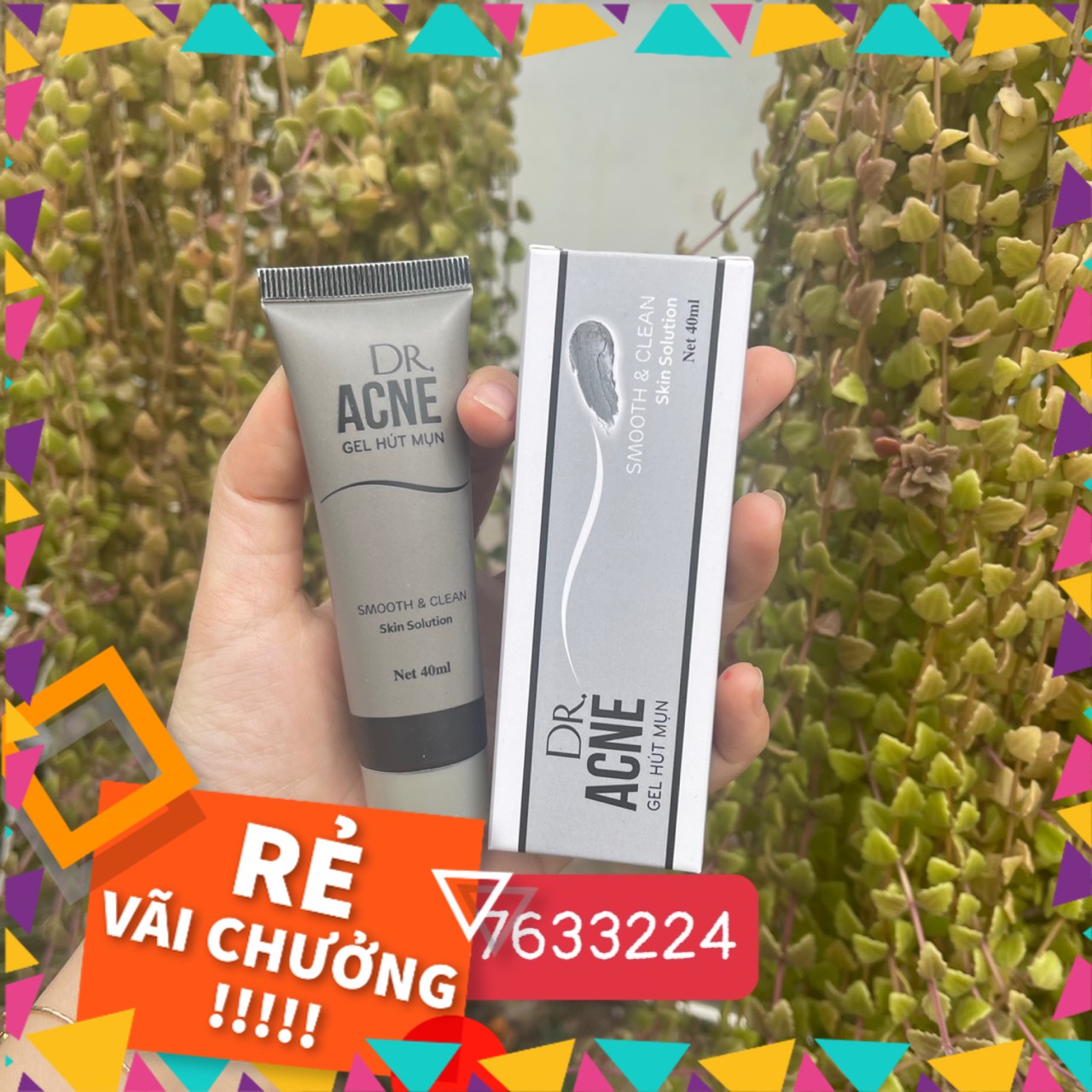 Gel hút mụn tro núi lửa thần thánh Dr Acne 40ml