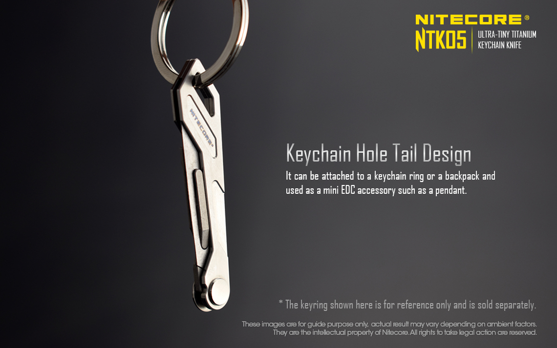 Móc khóa Dao rọc giấy Nitecore NTK05 Titanium