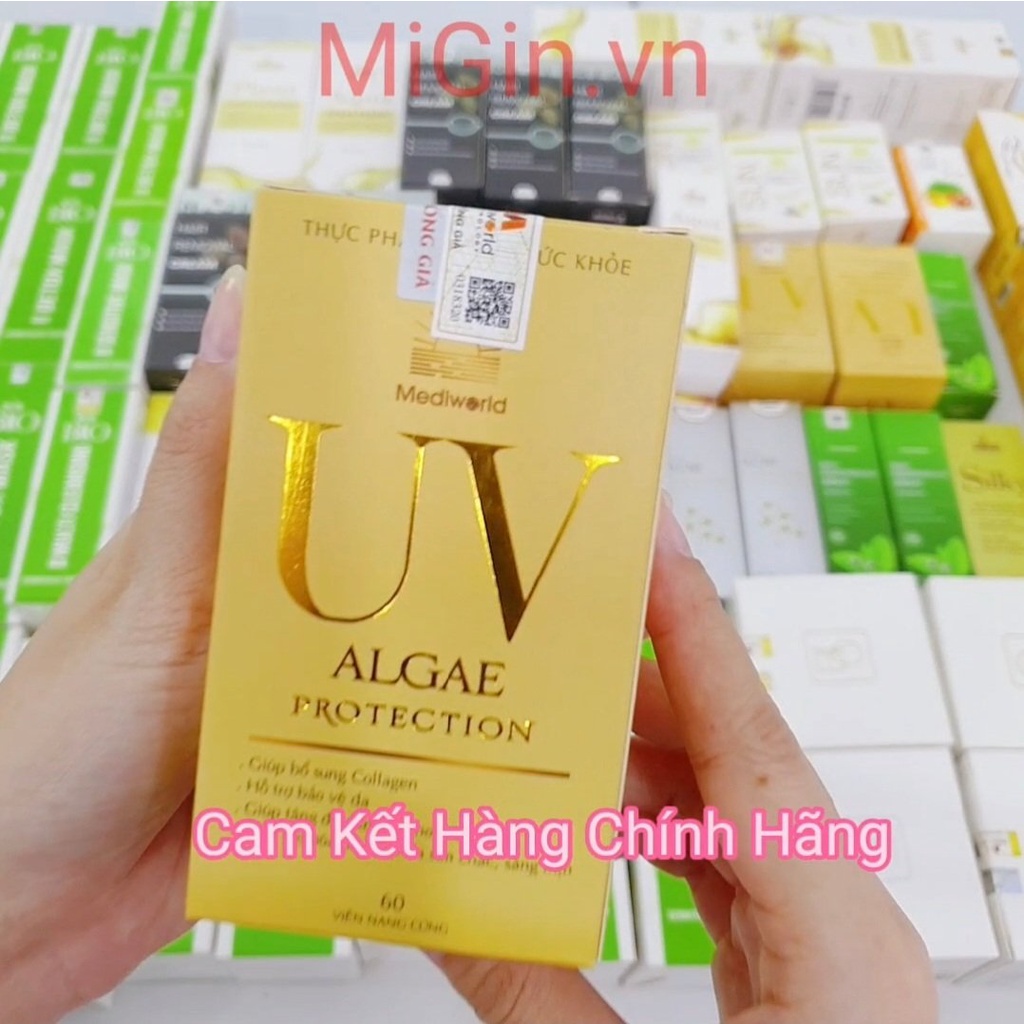 Viên uống chống nắng Uv Algae Protection chống lão hóa bổ xung collagen