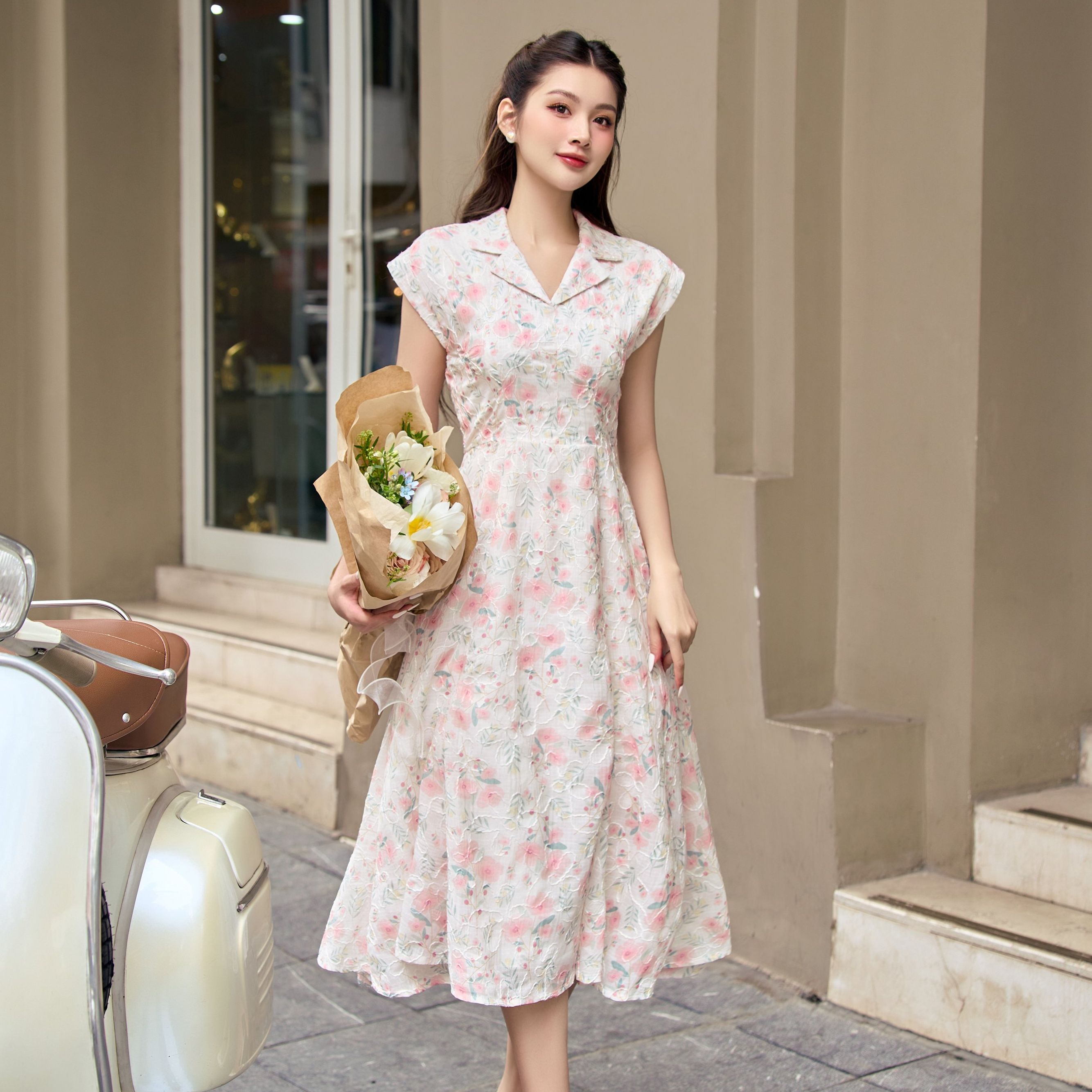Voucher siêu sale 15% OLV - Đầm Myla Fleur Dress
