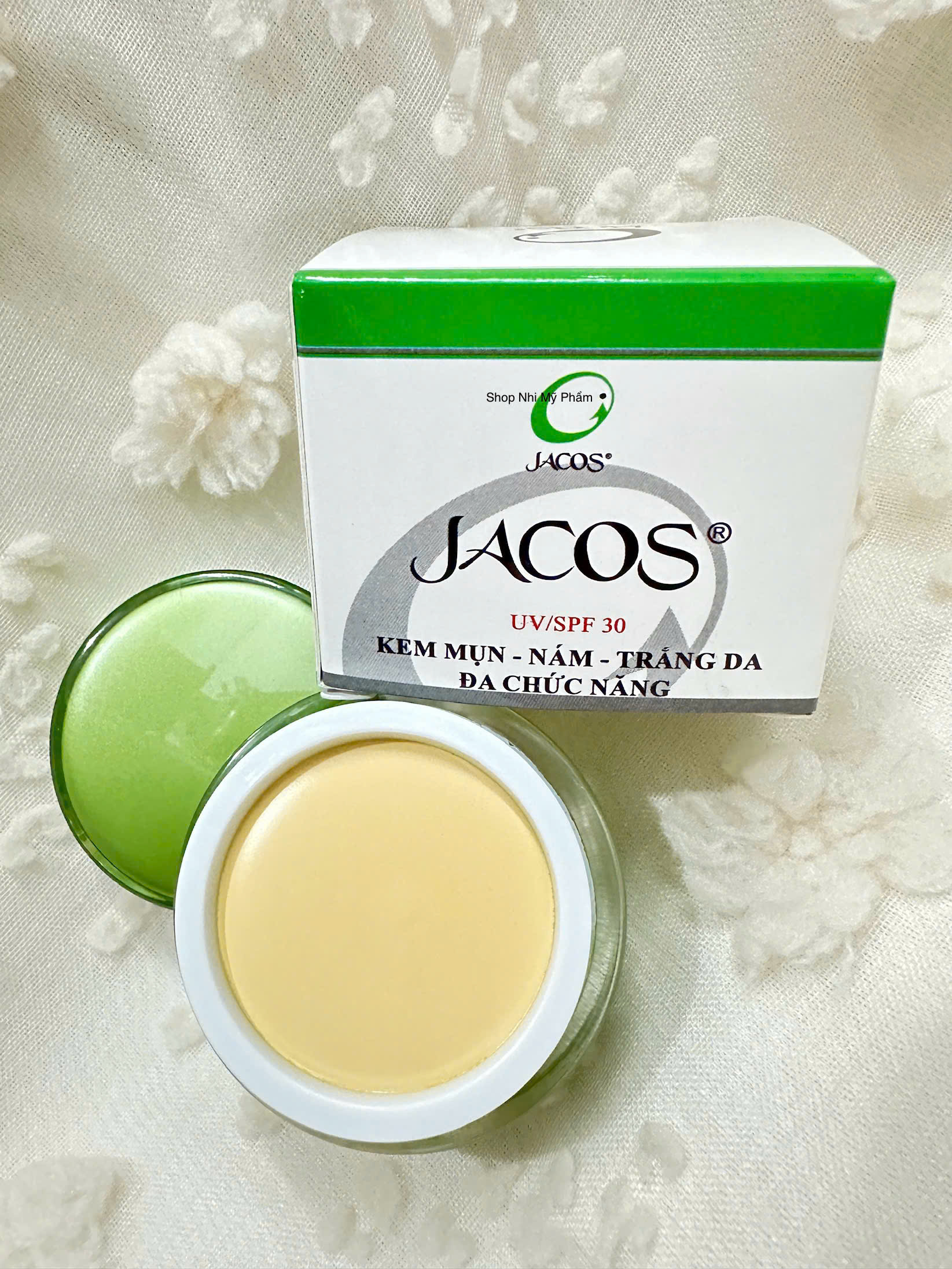 Kem JACOS Mụn Nám Mờ Thâm Trắng Da Ngừa Lão Hóa Da Đa Chức Năng 12GR