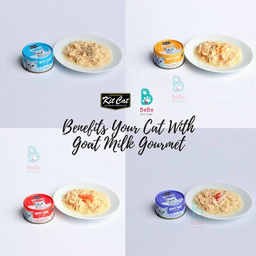 [Combo 10 - 12 Lon] Pate KITCAT SỮA DÊ Nhiều Vị Cho Mèo Mọi Lứa Tuổi
