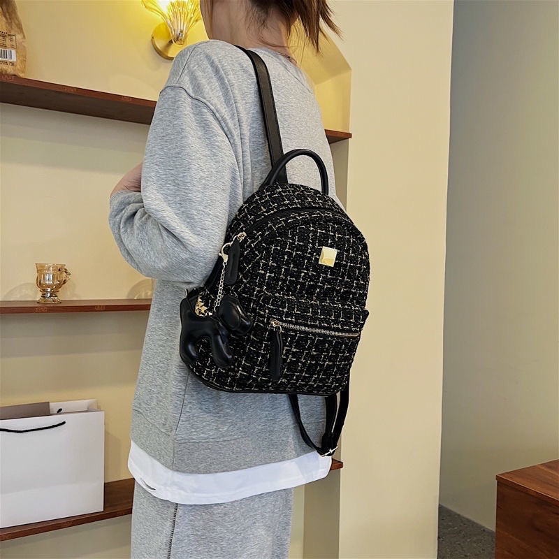 HOÀN TIỀN 15% - Balo Nữ Thời Trang Cao Cấp balo Đi Học Giá Rẻ Balo vải dạ thêu chỉ kim tuyến phong cách hàn quốc