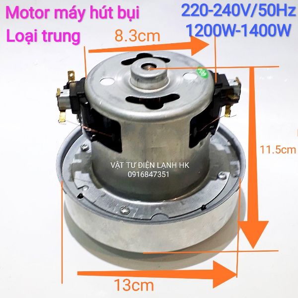 Motor động cơ máy hút bụi đa năng - 100% dây đồng - Mô tơ các size cỡ - motor máy hút bụi cỡ trung