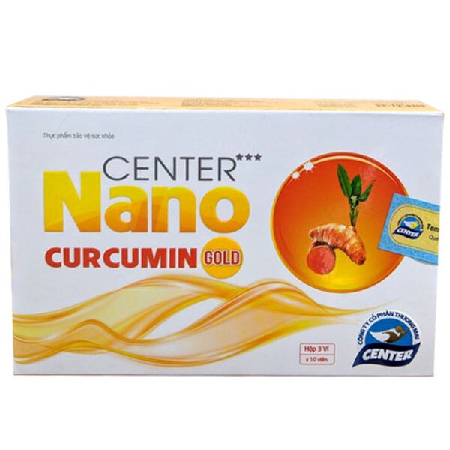 Viên Center Nano Curcumin GoldGiảm Triệu Chứng Viêm Loét Dạ Dày
