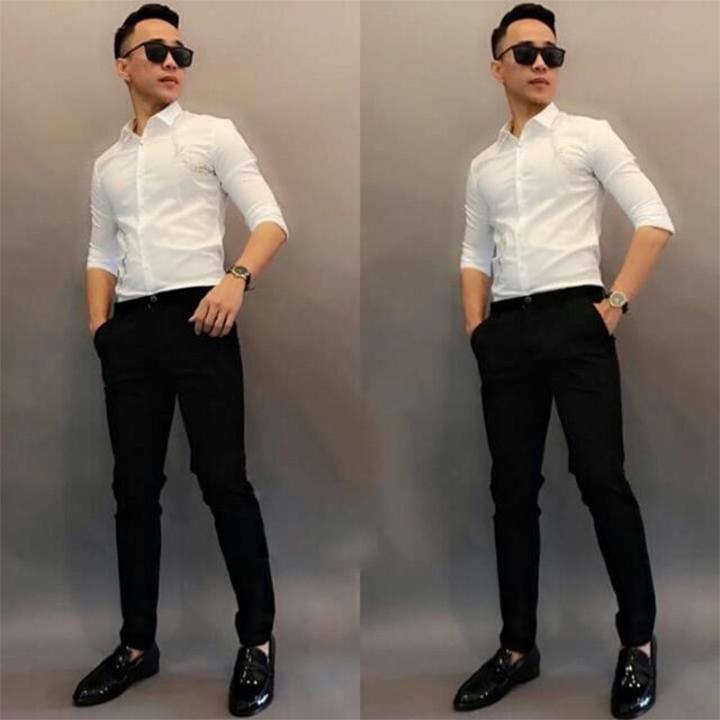 COMBO BỘ QUẦN ĐEN ÁO TRẮNG SOÁI CA THỜI TRANG MỚI