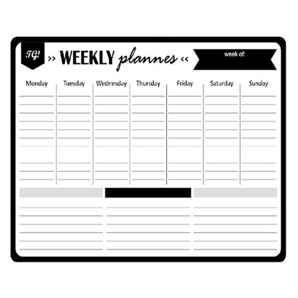 Multi-purpose Drawing Memo Pad Soft Notes Board Message Board Magnetic Whiteboard Weekly and Monthly Planner Fridge Sticker Planner Whiteboard