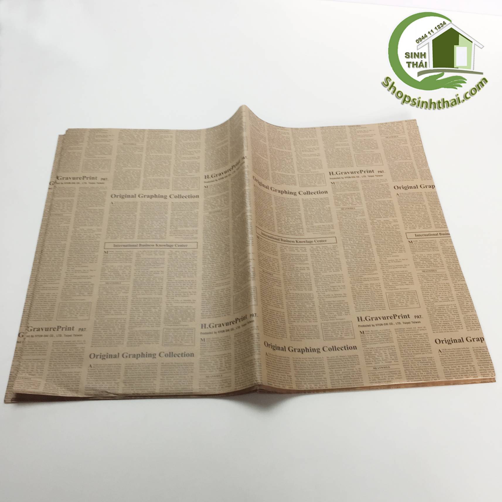 [HCM]Giấy báo gói hoa giấy kraft gói quà màu cafe sữa chữ nhỏ giấy cao cấp dai dày 50cm x 70cm - chọn số lượng