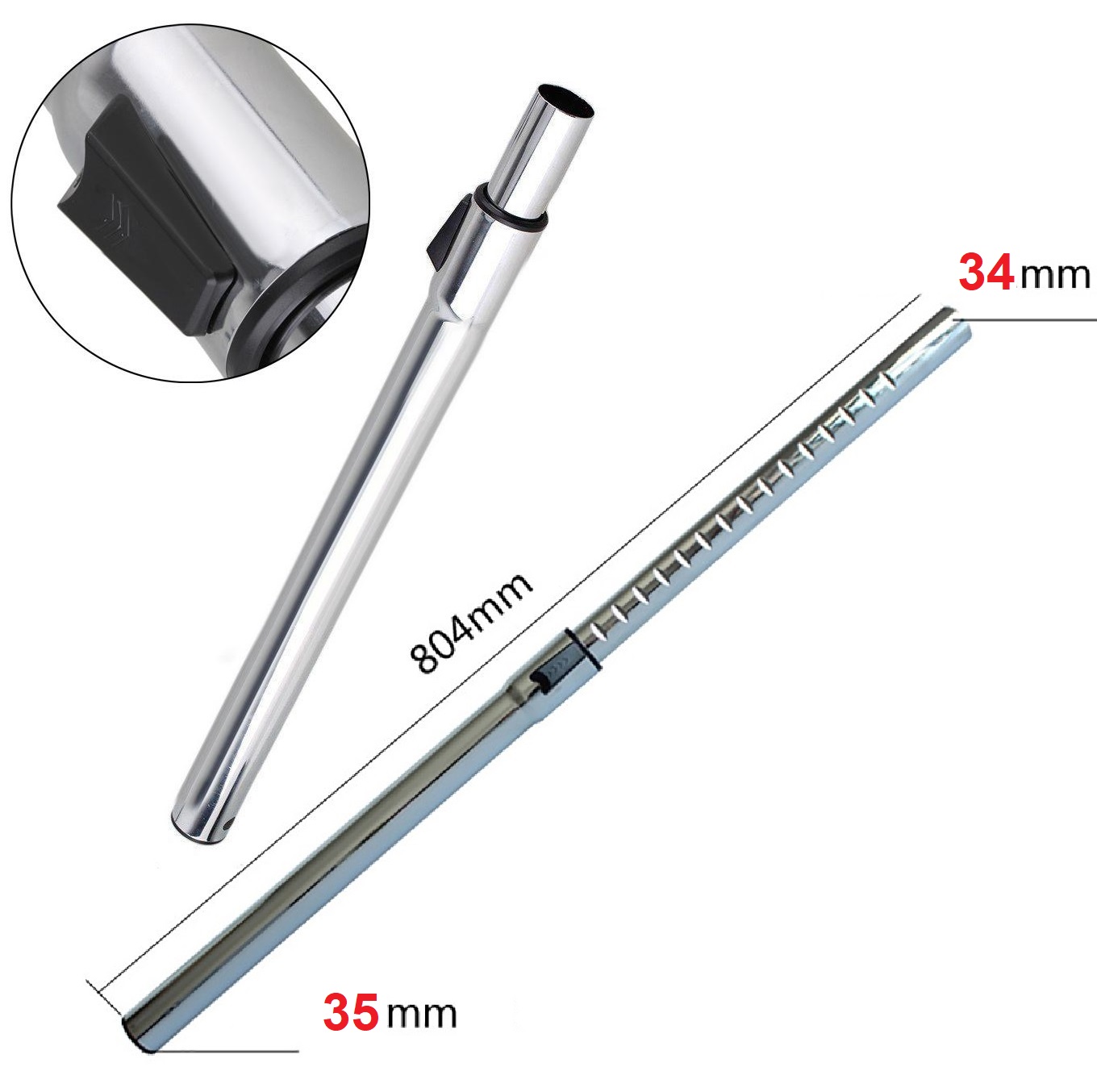 Ống Inox nối dài cho máy hút bụi kích thước 32mm / 35mm - thiết bị, ống nối nhựa cho máy hút bụi công nghiệp