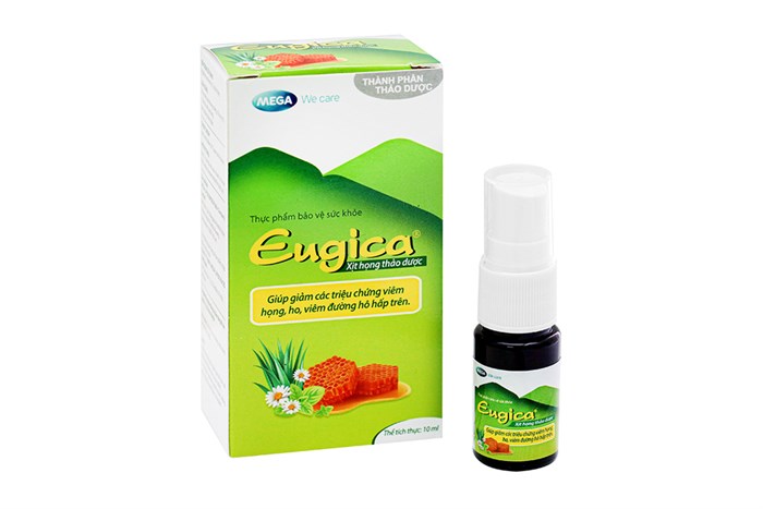 [HCM]XỊT HỌNG EUGICA CHAI 10ML THẢO DƯỢC