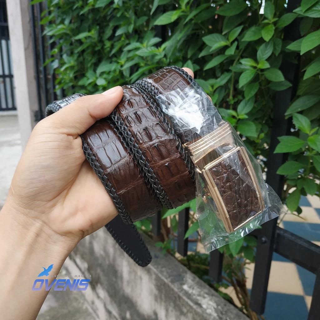[FREE SHIP] Nịt Nam Da Cá Sấu [ĐAN VIỀN THỦ CÔNG ĐẸP BỀN BỈ]