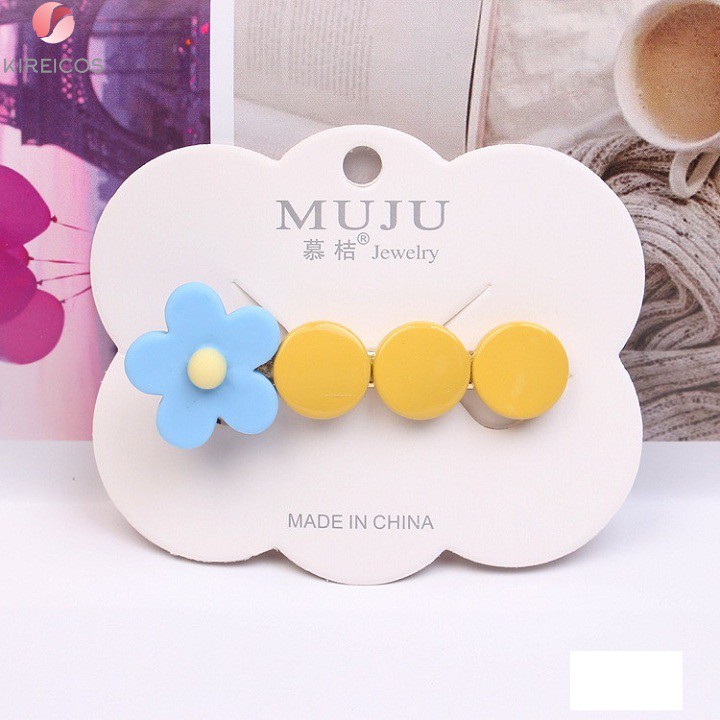 [HCM]Set 5 Dây Cột Tóc Và 1 Kẹp Hoa 5 Cánh Nhiều Màu