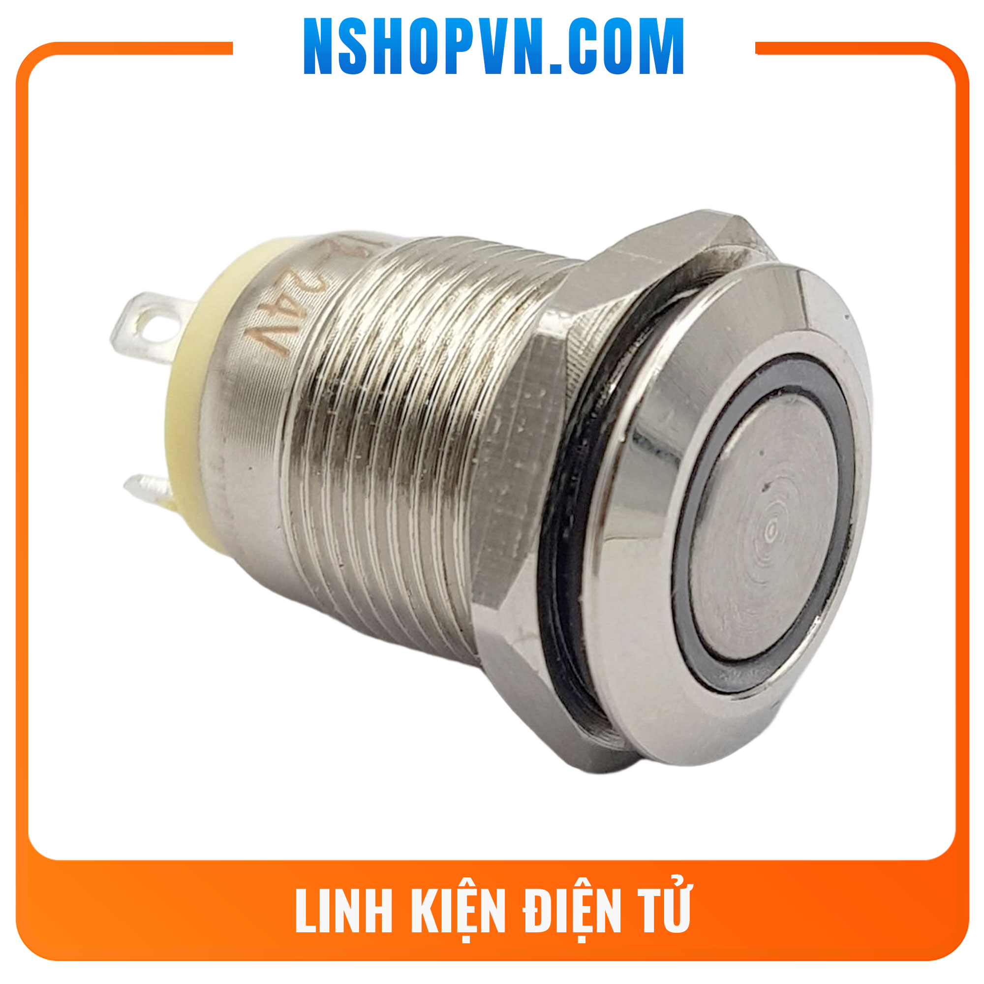 Nút nhấn kim loại 12mm Đỏ