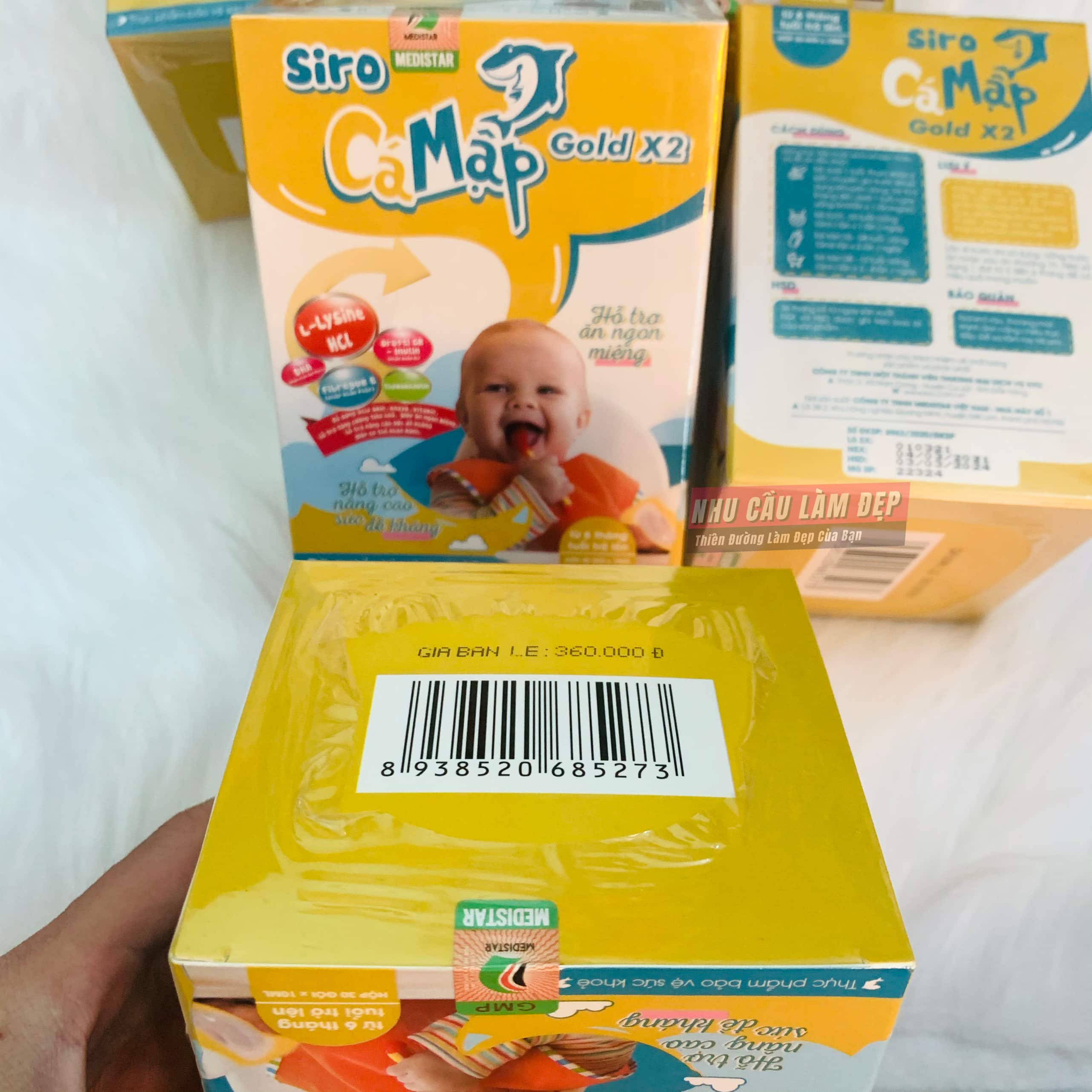[HCM]5 Hộp SIRO BABY SHARK Cá Mập Gold X2 (Sản phẩm mẫu mới)