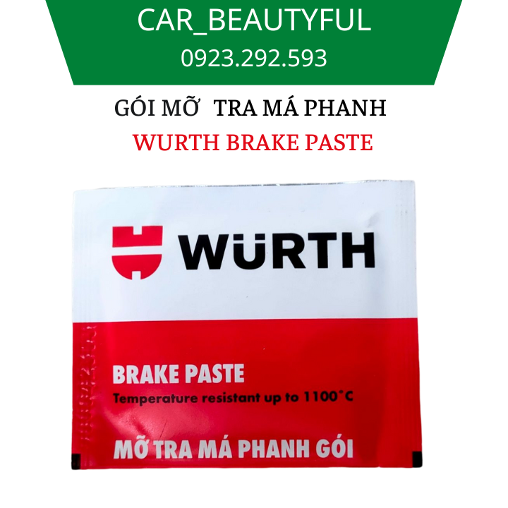 COMBO 10 GÓI MỠ TRA MÁ PHANH WURTH BRAKE PASTE