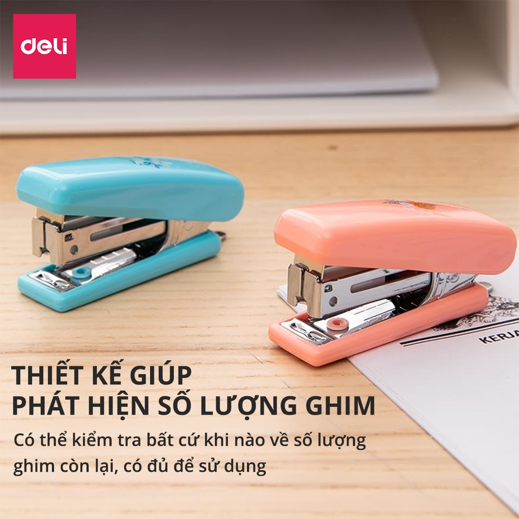 Dập ghim mini số 10 Deli - 12 trang - E0222