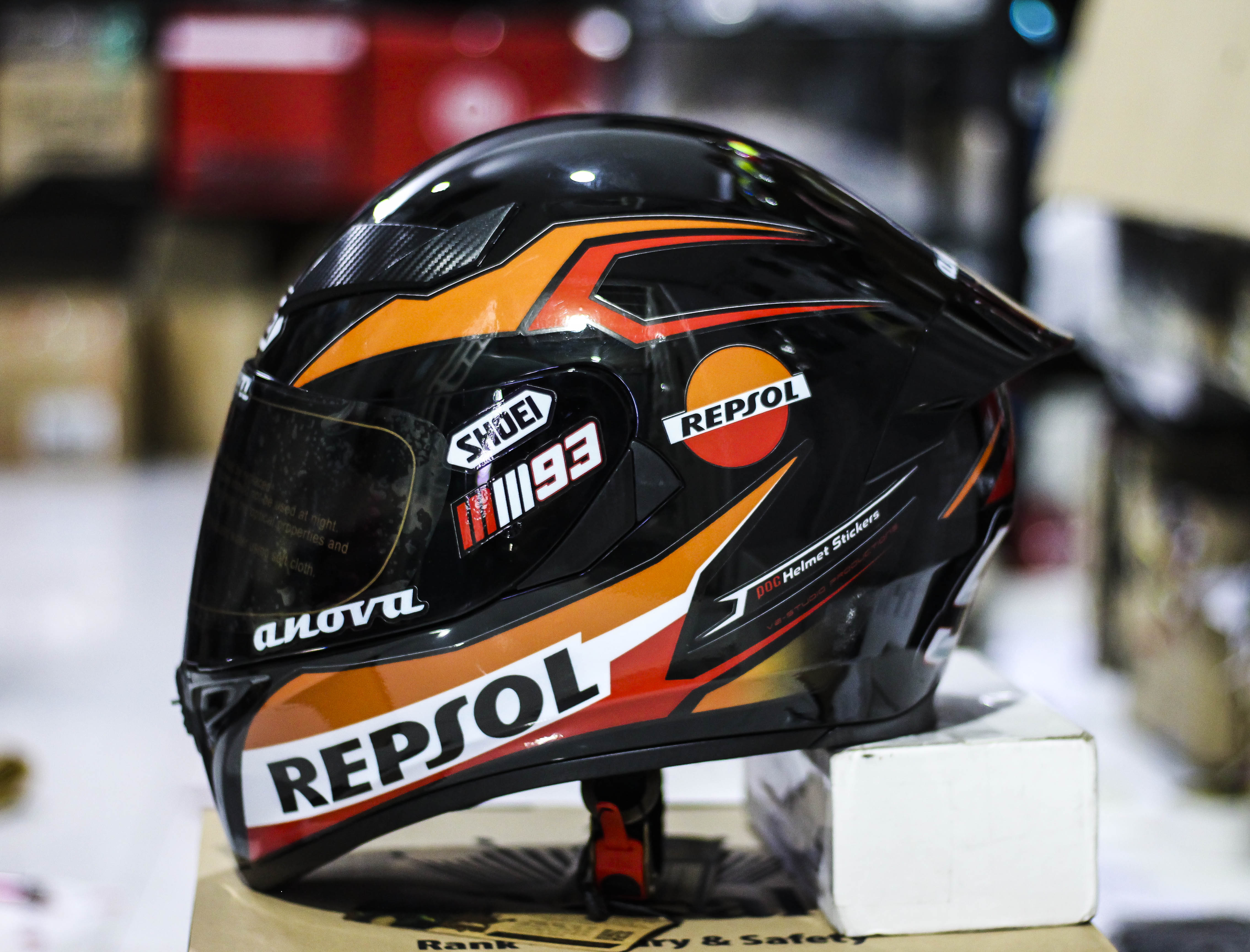 Mũ Fullface ROYALM138B 1 Kính lên tem REPSOLS cực chất