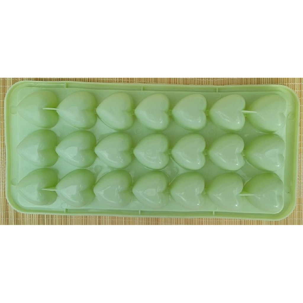 Bộ 5 Khay Làm Đá Thạch Rau Câu Socola Hình Trái Tim (21 Viên/ 1 Khay)