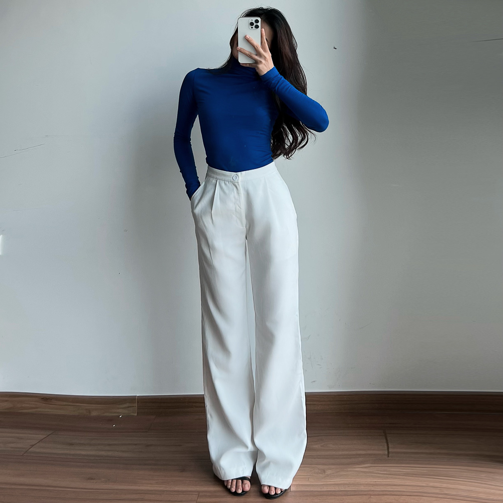 [NHẬP MÃ NOVFALAZSOCIAL02 GIẢM 40K ĐƠN 199K  ]  Áo Maybi ôm thun tay dài cổ lọ nữ