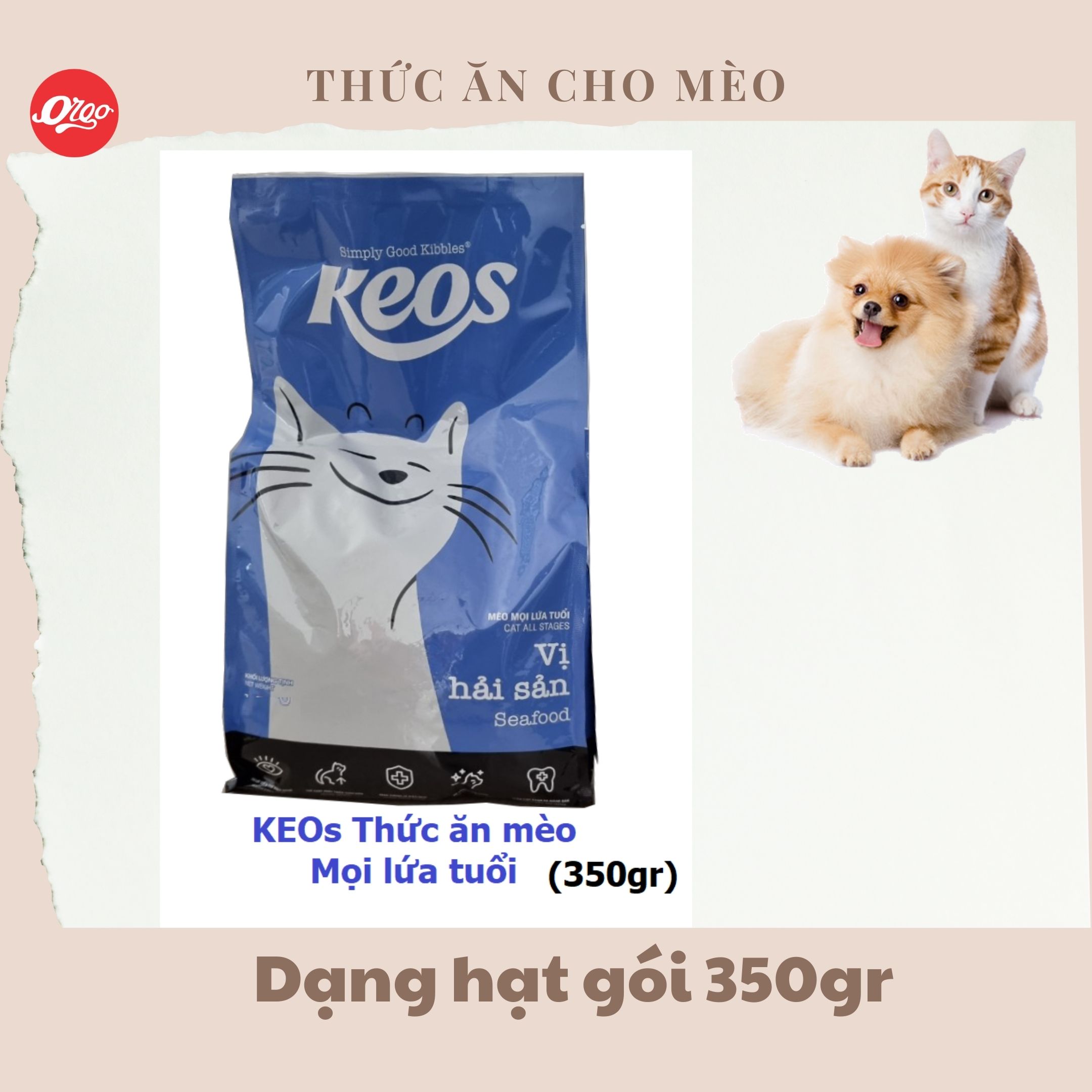 Hanpet - Hạt khô cho mèo KEOs thức ăn mèo